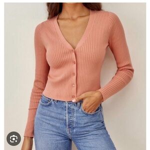 Reformation Gilda Rib Cardigan